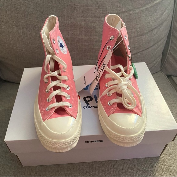 Converse 70s Hi Comme des Garçons Play Bright Pink - Picture 4 of 4